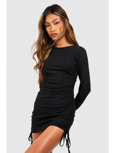 Преміальна суперм'яка міні-сукня з рюшами