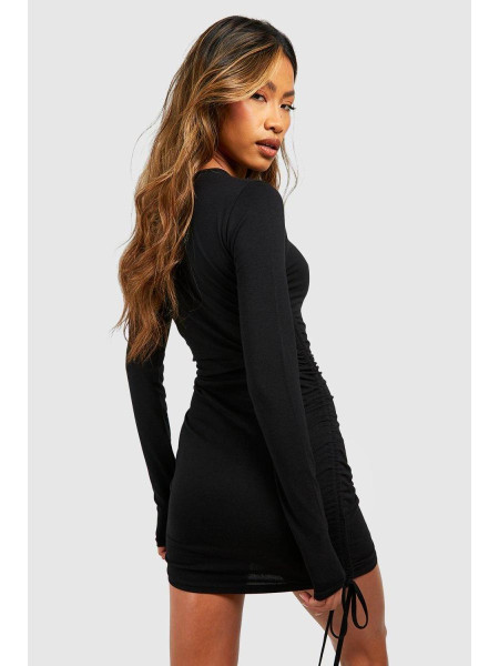 Преміальна суперм'яка міні-сукня з рюшами