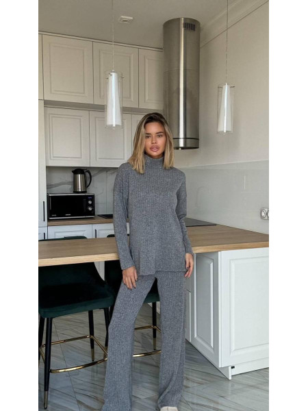 Брючний костюм широкий рубчик 