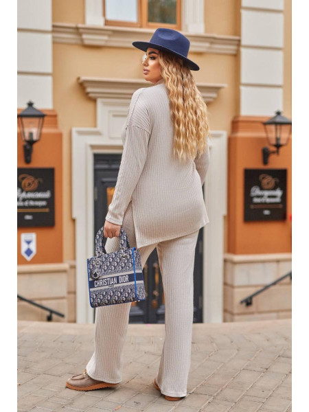 Брючний костюм широкий рубчик 