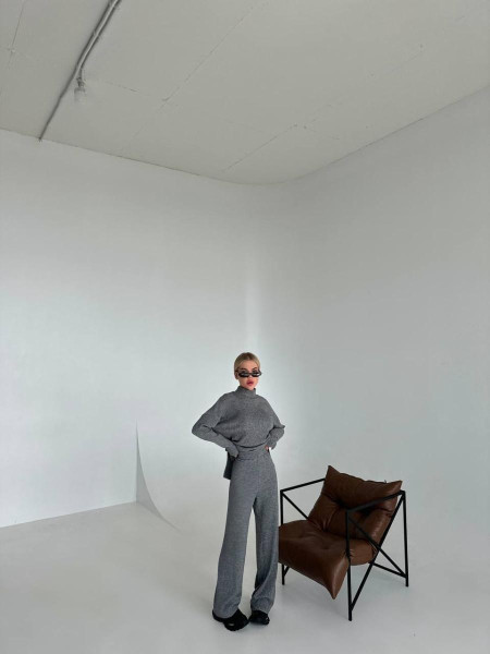 Брючний костюм широкий рубчик 