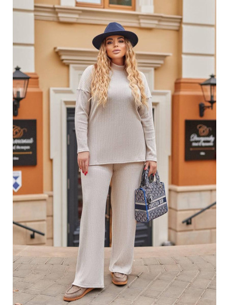 Брючний костюм широкий рубчик 