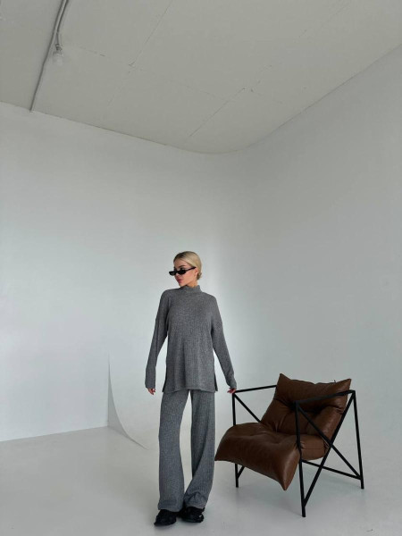 Брючний костюм широкий рубчик 