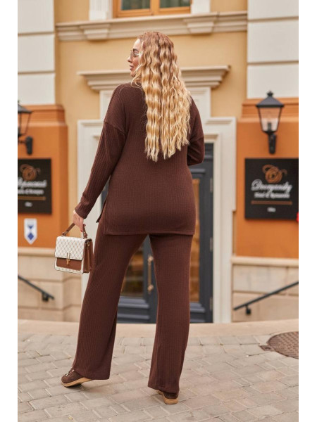 Брючний костюм широкий рубчик 