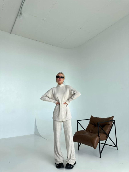 Брючний костюм широкий рубчик 