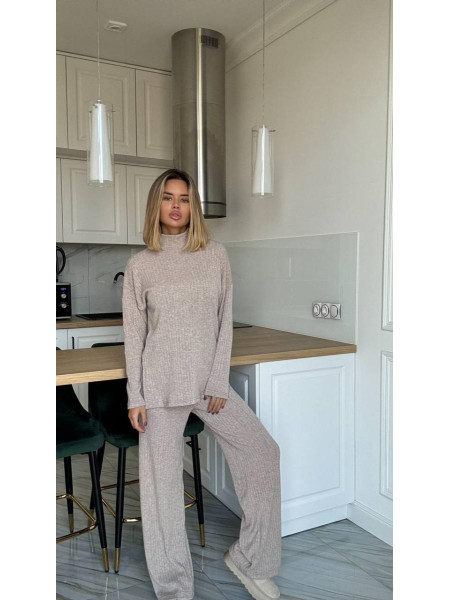 Брючний костюм широкий рубчик 