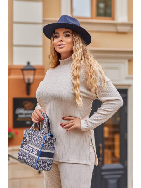 Брючний костюм широкий рубчик 