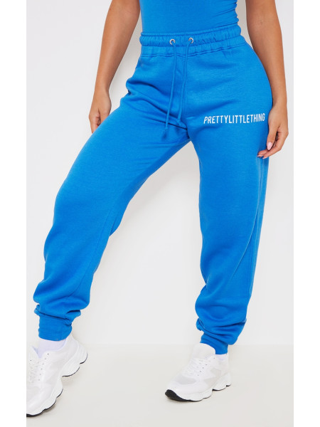 Чоловічі штани PRETTYLITTLETHING із завищеною талією та манжетами з синім логотипом