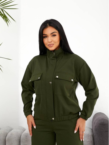 Костюм бомбер прямі штани 