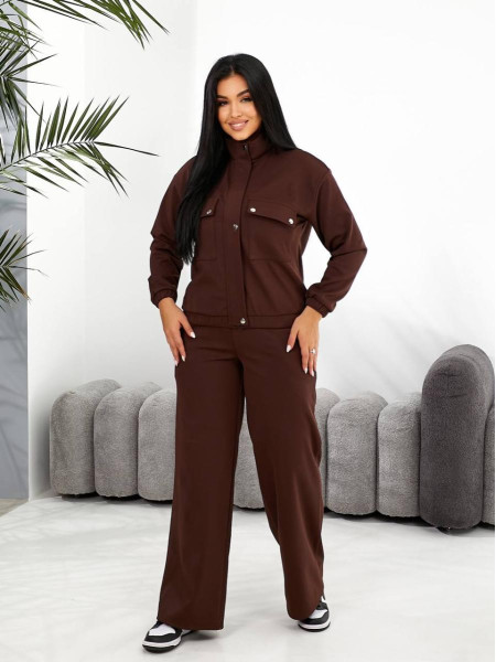 Костюм бомбер прямі штани 