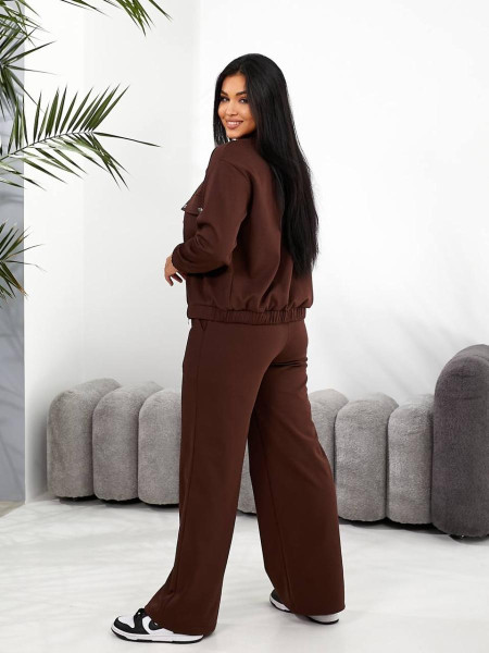 Костюм бомбер прямі штани 