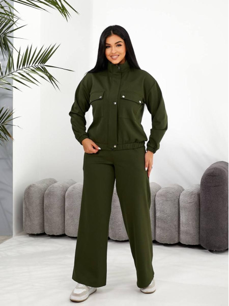 Костюм бомбер прямі штани 