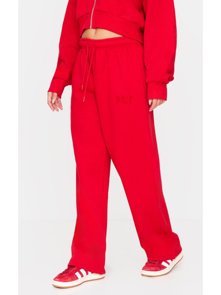 Широкі спортивні штани PRETTYLITTLETHING Red Borg Graphic