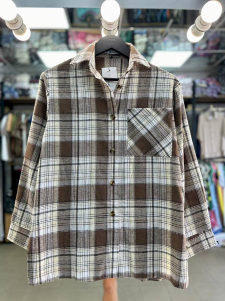 Сорочка в клітинку фланель байка 