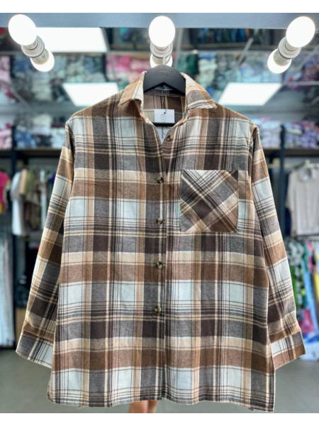 Сорочка в клітинку фланель байка 