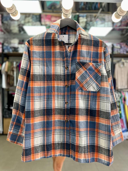 Сорочка в клітинку фланель байка 