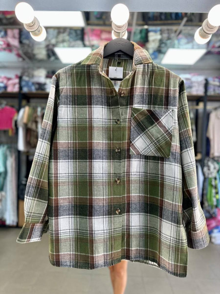 Сорочка в клітинку фланель байка 