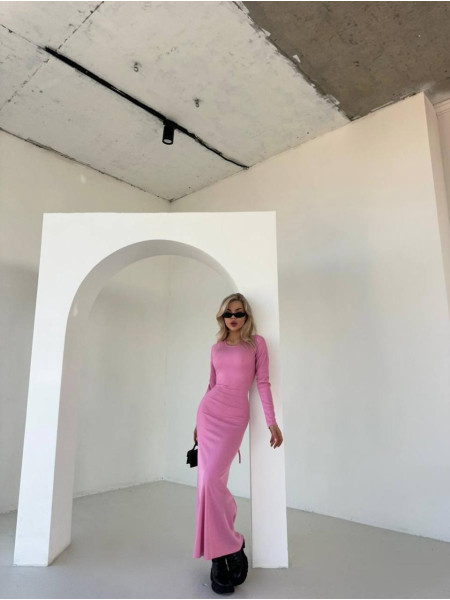 Сукня рубчик шнурівка спинка 