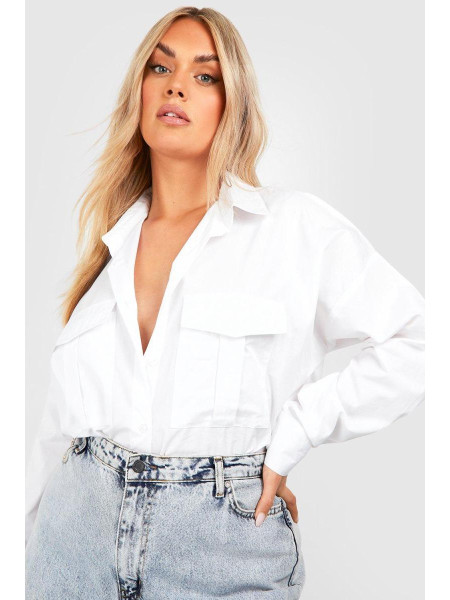 Універсальна біла сорочка з бавовни та попліну