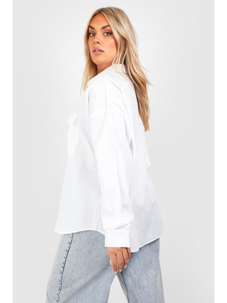 Універсальна біла сорочка з бавовни та попліну