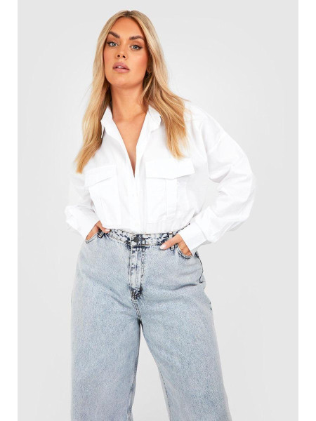 Універсальна біла сорочка з бавовни та попліну