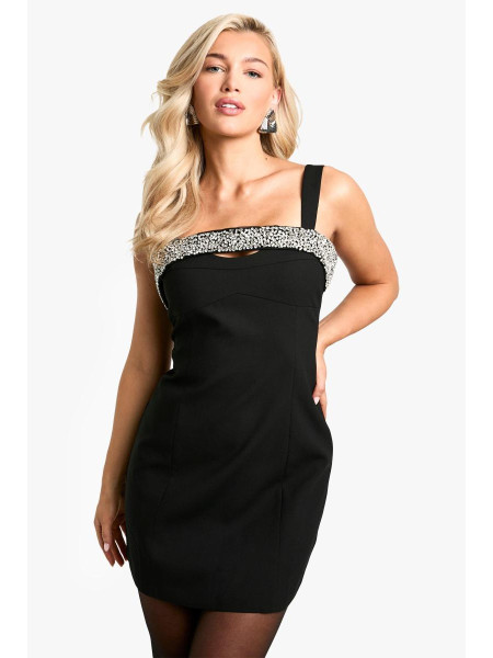 Міні-сукня Diamante, прикрашена вручну