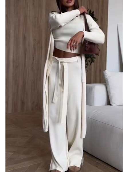 Костюм трійка кардиган топ штани 