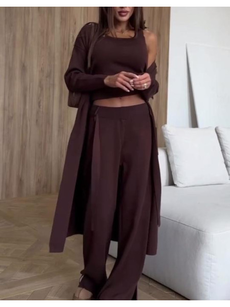 Костюм трійка кардиган топ штани 