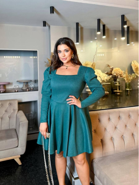 Сукня замшева пишна спідниця 