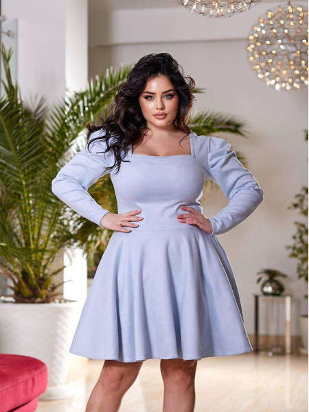 Сукня замшева пишна спідниця 