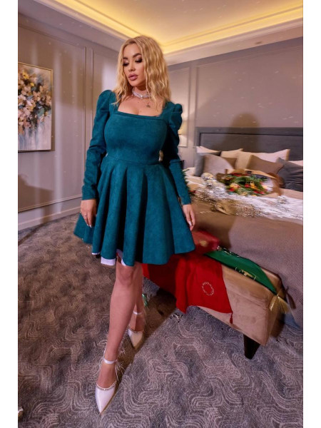 Сукня замшева пишна спідниця 