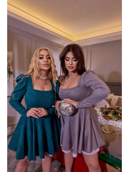 Сукня замшева пишна спідниця 