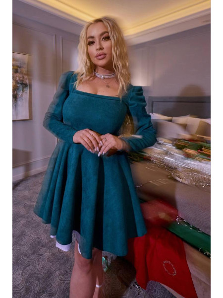 Сукня замшева пишна спідниця 