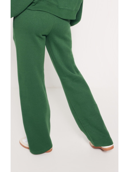 Широкі джоггери PRETTYLITTLETHING із вишитим лісово-зеленим логотипом