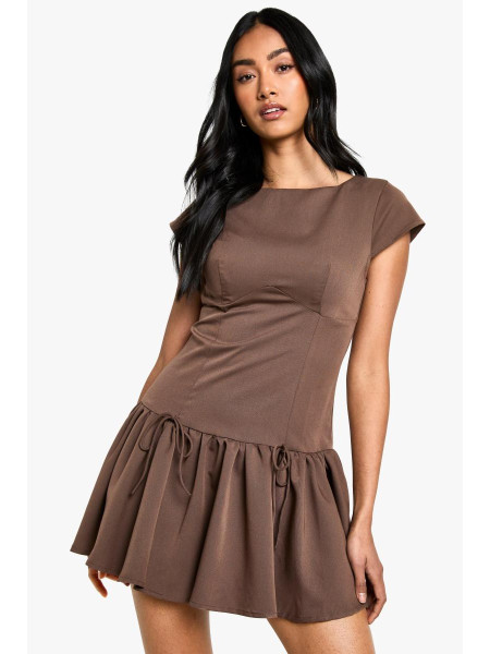 Міні -фігуристна сукня з плетеної шапки рукава