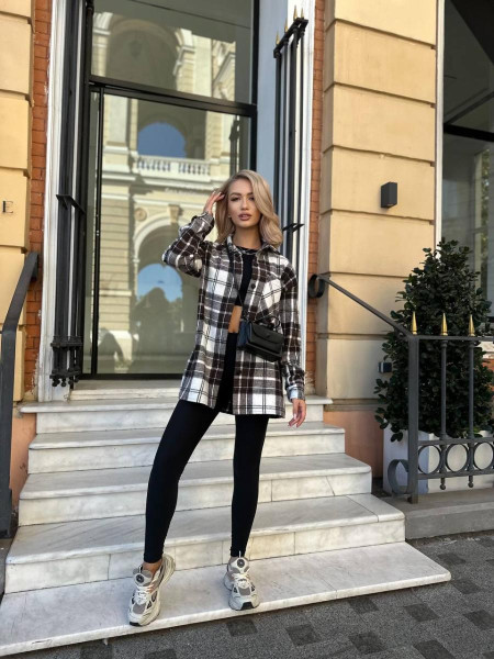 Сорочка з байкою в клітинку 