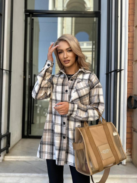 Сорочка з байкою в клітинку 