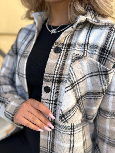 Сорочка з байкою в клітинку 