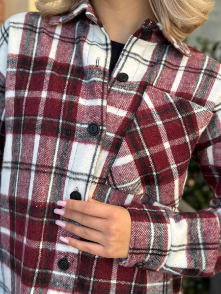 Сорочка з байкою в клітинку 