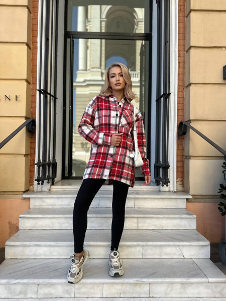 Сорочка з байкою в клітинку 