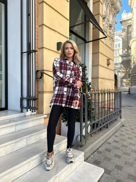 Сорочка з байкою в клітинку 