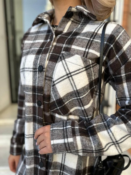 Сорочка з байкою в клітинку 