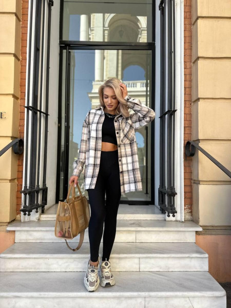 Сорочка з байкою в клітинку 