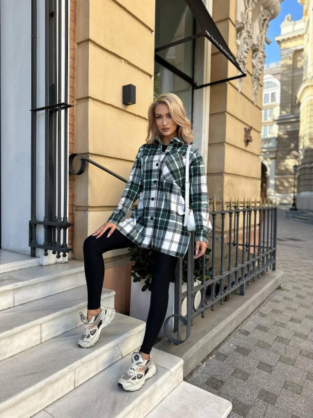 Сорочка з байкою в клітинку 