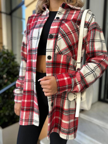 Сорочка з байкою в клітинку 