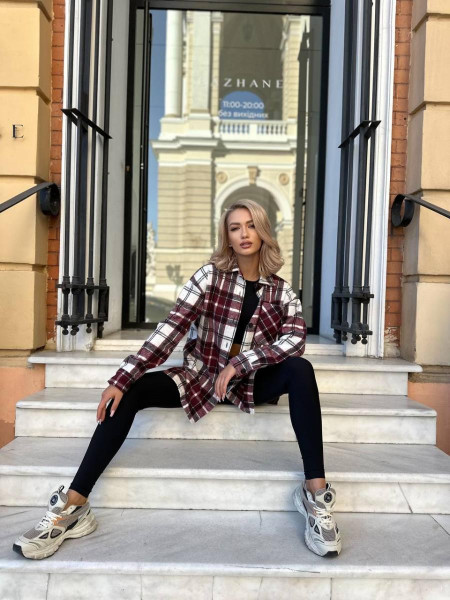 Сорочка з байкою в клітинку 