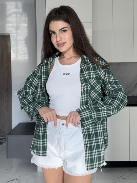 Сорочка клітинка фланель байка 