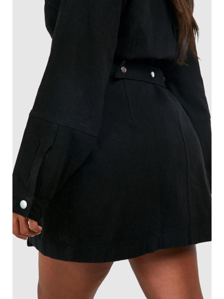 Плюс джинсова сукня з запахом